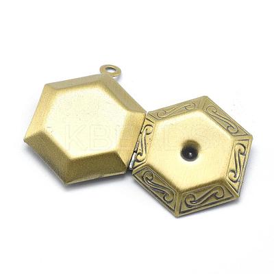 Brass Locket Pendants KK-F717-38AB-NR-1
