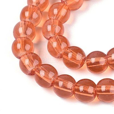 Baking Paint Glass Beads Strands DGLA-Q023-6mm-DB28-1