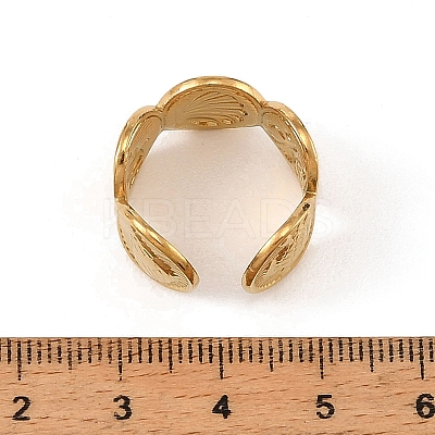 Ocean Brass Cuff Open Rings KK-CBA8D1E-07G-1