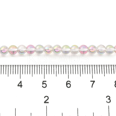 Transparent Electroplate Glass Beads Strands GLAA-T032-T4mm-C12-1