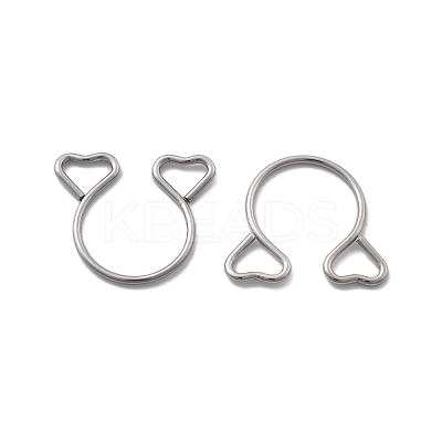 304 Stainless Steel Heart Clip on Nose Rings AJEW-A062-01B-P-1