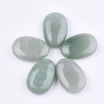 Natural Green Aventurine Oval Palm Stone G-S349-19B-1