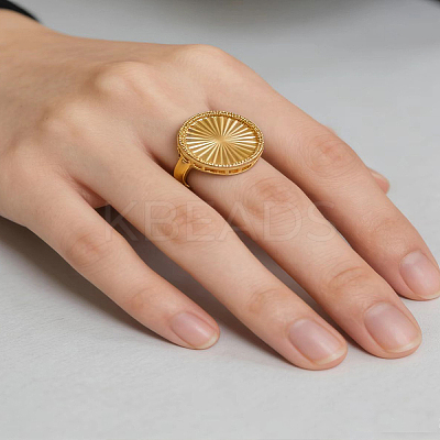 Textured Brass Cuff Open Rings for Women ZP2124-1