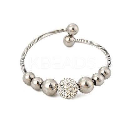 304 Stainless Steel Cuff Bangles BJEW-Z087-12P-1