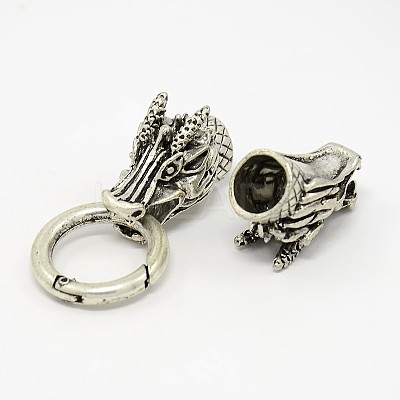 Dragon Head Alloy Spring Gate Rings PALLOY-L126-01AS-1