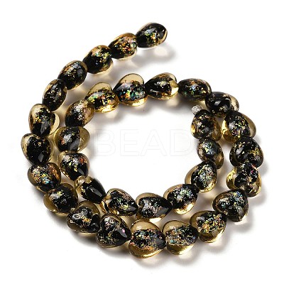 Handmade Dichroic Foil Glass Beads Strands DICH-U001-03C-1