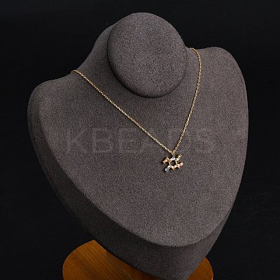 925 Sterling Silver Colorful Cubic Zirconia Constellation Pendant Cable Chain Necklaces for Women STER-R009-01G-12-1