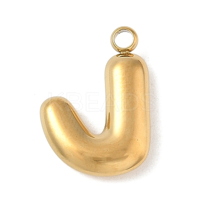 304 Stainless Steel Initial Pendants STAS-S186-12J-G-1