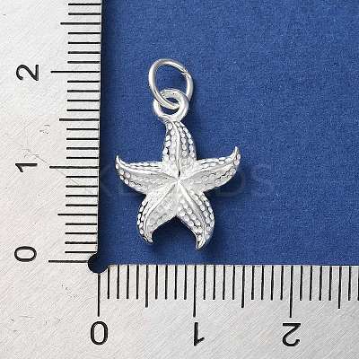 925 Sterling Silver Starfish Pendants STER-E071-02S-01-1