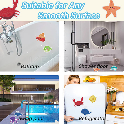 2Sets 20Pcs Sea Animal PVEA Bathtub Non-Slip Stickers AJEW-CN0004-08-1