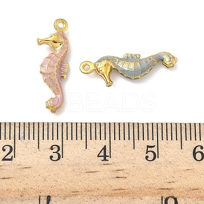 304 Stainless Steel Enamel Pendants STAS-G362-07G-1