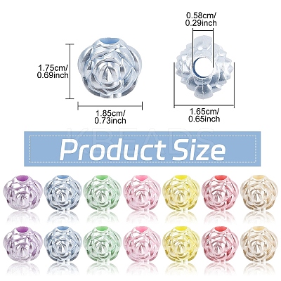 100Pcs Imitation Pearl Acrylic Beads OACR-YW0003-16-1