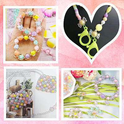 160Pcs 8 Styles Transparent Acrylic Beads TACR-SP0001-10-1