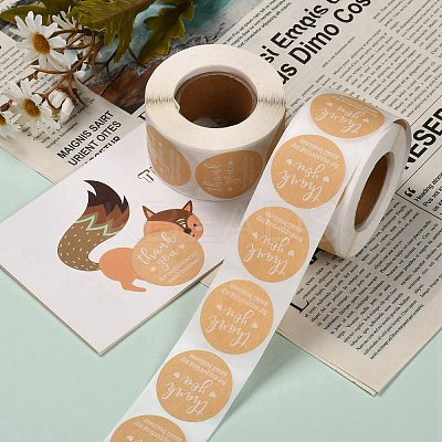 1.5 Inch Thank You Stickers LS-DIY-G013-G01-1