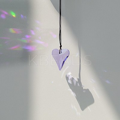 Glass Heart Suncatcher Hanging Ornaments PW-WGA6B84-03-1
