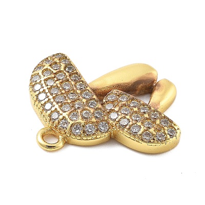 Brass Micro Pave Cubic Zirconia Pendants KK-L209-089G-1