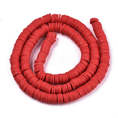 Handmade Polymer Clay Beads Strands CLAY-R089-8mm-038-1