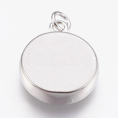 Brass Pendant Cabochon Settings X-KK-P146-06P-1