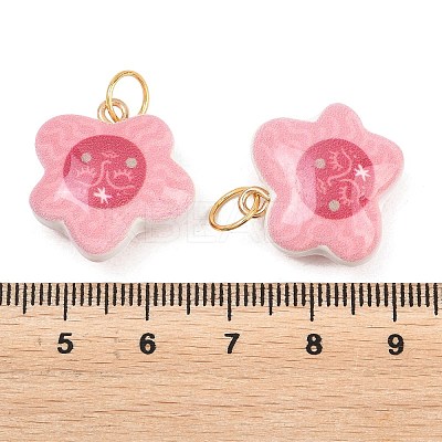 Printed Opaque Acrylic Pendants SACR-P036-01E-G-1