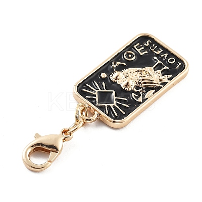 Tarot Alloy Enamel Pendant Decoration LS-HJEW-P021-01A-G-1