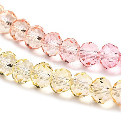 Transparent Painted Glass Beads Strands X1-DGLA-A034-T6mm-A09-1