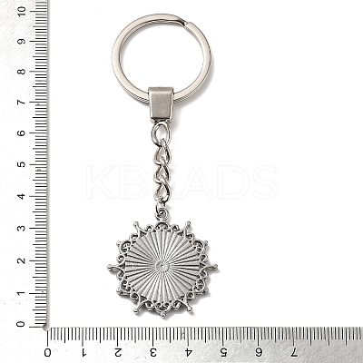 304 Stainless Steel Keychains Component LS-STAS-D373-06P-1