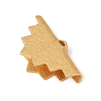 Brass Ribbon Crimp Ends KK-G385-01LG-1