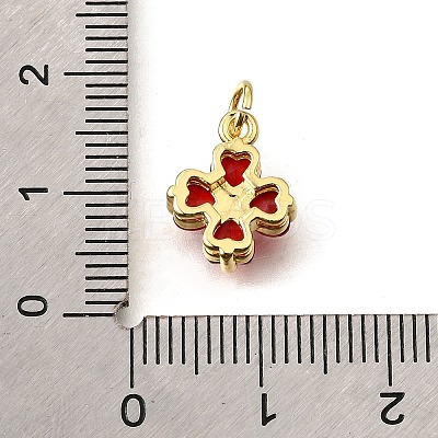 Brass Micro Pave Cubic Zirconia Pendants KK-V008-11G-03-1