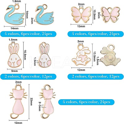 Alloy Enamel Pendants ENAM-NB0001-35LG-1