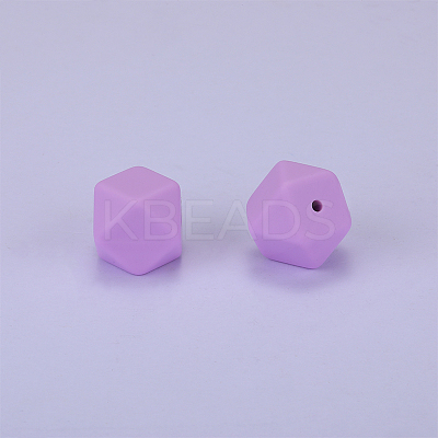 Hexagonal Silicone Focal Beads SI-JX0020A-98-1