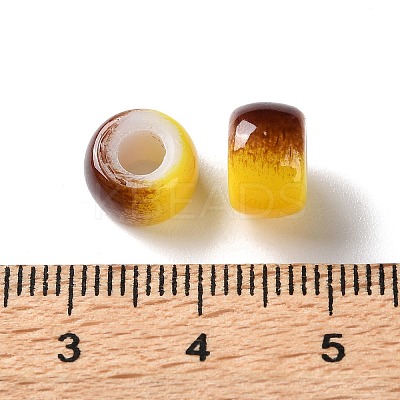 Spray Painted ABS Plastic European Beads KY-G033-02A-12-1