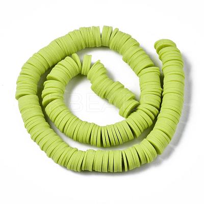 Flat Round Handmade Polymer Clay Beads CLAY-R067-12mm-10-1