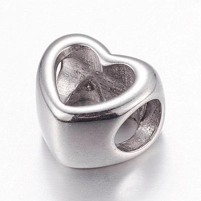 Tarnish Resistant 304 Stainless Steel European Beads STAS-P173-104P-1