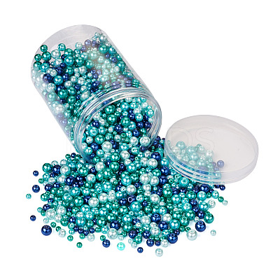 Baking Paint Pearlized Glass Pearl Round Beads HY-CW0001-01-1