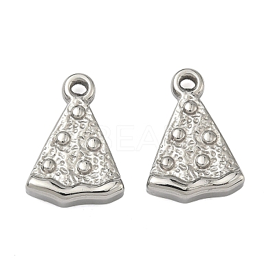 Hammered 304 Stainless Steel Pendants STAS-Z192-02P-1