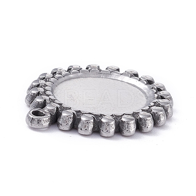 Non-Tarnish 304 Stainless Steel Pendant Cabochons Settings LS-STAS-P288-19P-1
