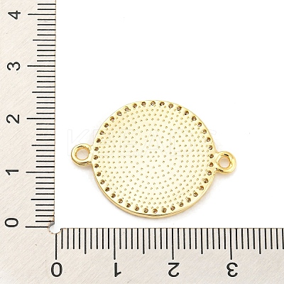 Rack Plating Brass Micro Pave Clear Cubic Zirconia Connector Charms KK-K332-17G-01-1