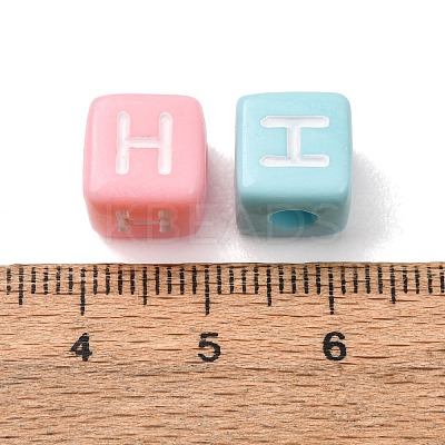 Opaque Acrylic European Beads AC-CBA7A73-01H-1