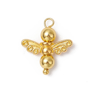 10Pcs Electroplated Synthetic Non-magnetic Hematite Beaded Angel Charms PALLOY-JF03636-02-1