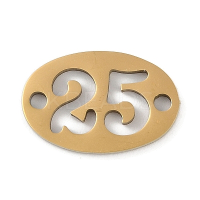304 Stainless Steel Flat Round Connector Charms STAS-L279-021G-1