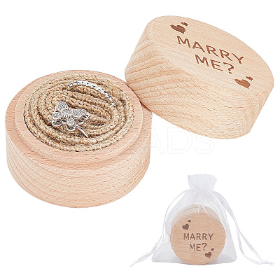Column Wooden Finger Ring Storage Boxs CON-WH0086-063A-1