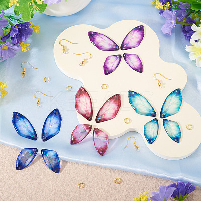 DIY Butterfly Wings Dangle Earring Making Sets DIY-TA0013-28-1