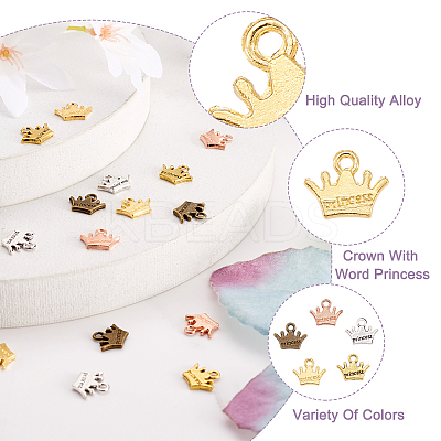 20Pcs 5 Colors Zinc Alloy Charms FIND-CW0001-16-1