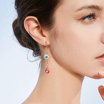 96Pcs 12 Styles Transparent Evil Eye Resin Charms RESI-PH0001-88-1