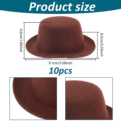 EVA Cloth Round Fascinator Hat Base for Doll AJEW-WH0455-258A-1