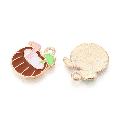Beach Theme Alloy Enamel Pendants ENAM-T022-33D-1