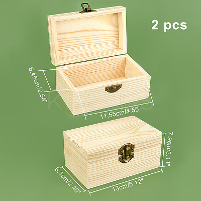 Rectangle Unfinished Wooden Box OBOX-NB0001-06-1