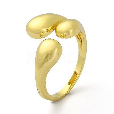 Brass Open Cuff Rings RJEW-B051-38G-1