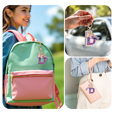 Resin Butterfly Pendant Keychains KEYC-TAC0034-03D-1
