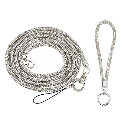 2Pcs 2 Styles Zinc Alloy Resin Universal Cell Phone Strap Crossbody Neck Strap Phone Charms AJEW-CP0008-93A-1
